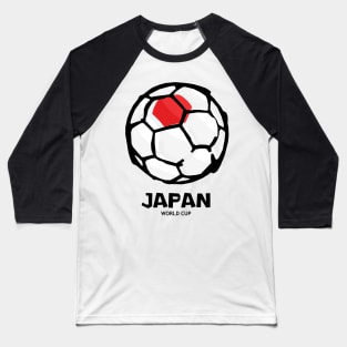 Japan Football Country Flag Baseball T-Shirt